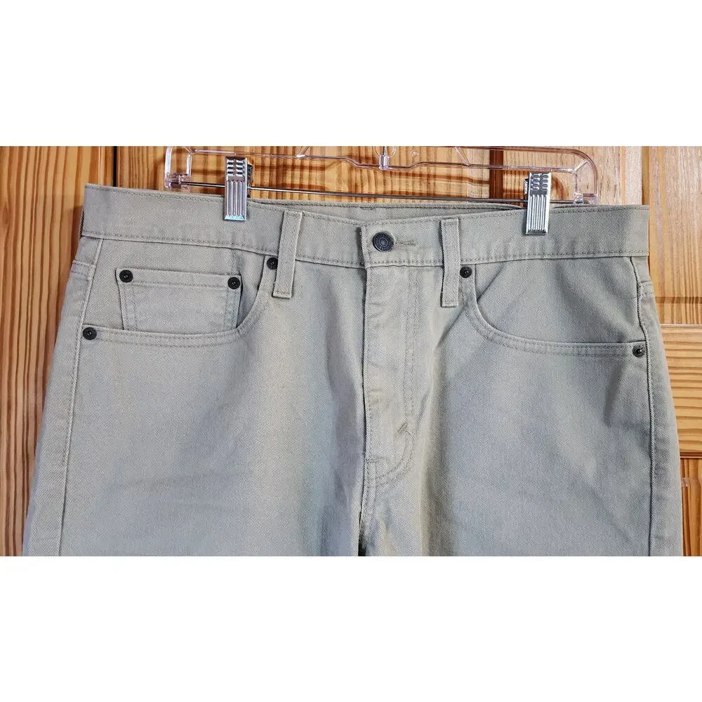 Levi’s 502 Regular Taper Jeans Khaki Beige Stretch W33‎ L30